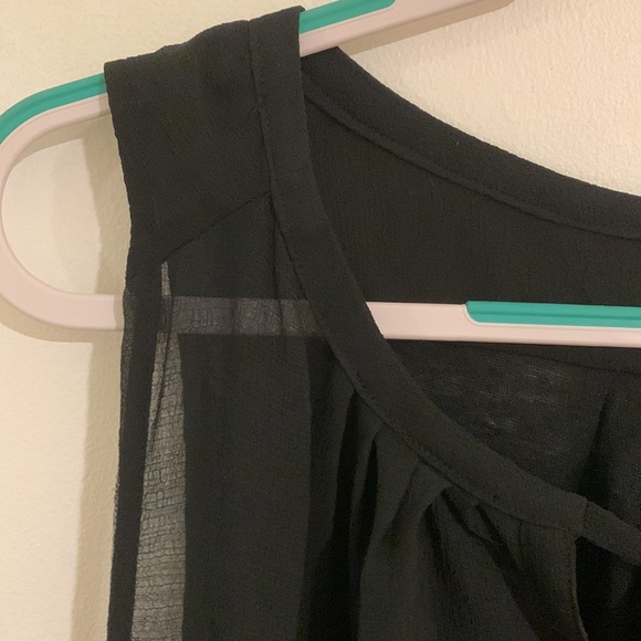 MERONA SHEER BLACK TANK BLOUSE SIZE XXL - Picture 4 of 6